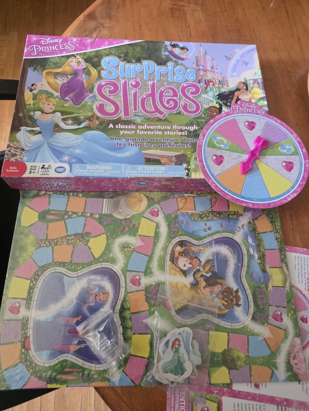 Wonder Forge Boardgame Surprise Slides Game (Princess Ed) Box Like New Complete